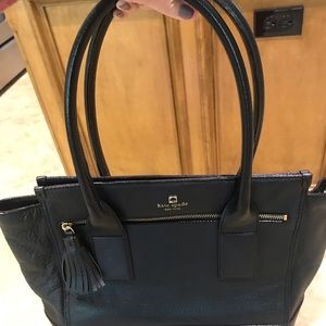 Kate Spade black leather tote